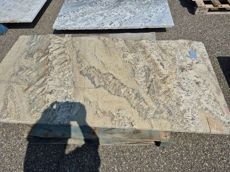 Slab of Granite (Beige with Grey Veining Pattern)