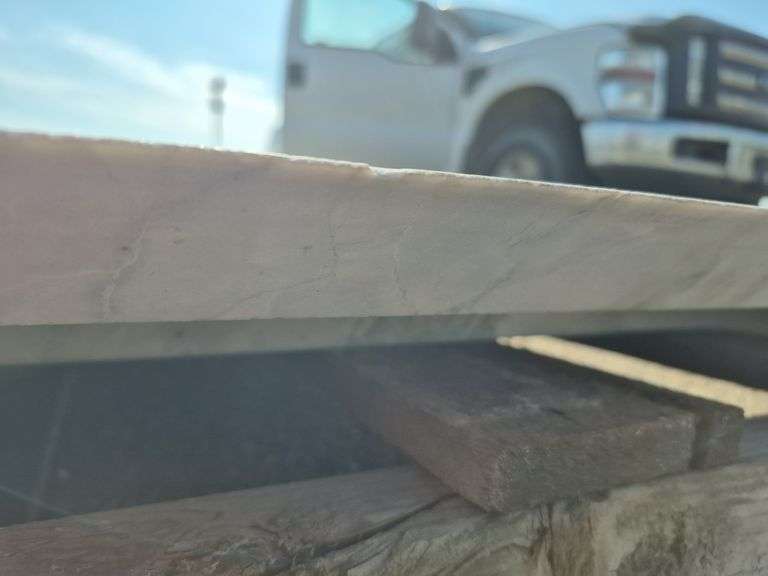 2 Slabs of Granite (Both White with Light and Dark Grey Veining Pattern)