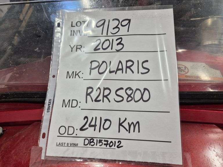 2013 Polaris RZR S800