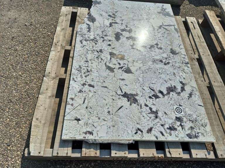 Slab of Granite (White/Black and Grey Speckled Pattern)