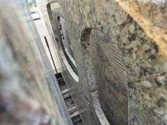 Slab of Granite Irregular Shape (Brown/Grey/Beige Veining/Marbling Pattern)