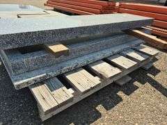 2 Pallets containing 5 Pieces of Granite (Grey/White Speckled type Pattern)