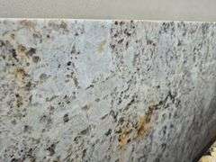 Slab of Granite Irregular Shape (White with Grey/Beige/Brown/Light Purple Speckled Pattern)