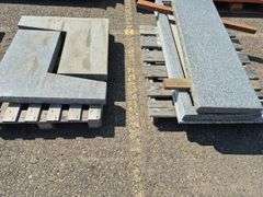 2 Pallets containing 5 Pieces of Granite (Grey/White Speckled type Pattern)