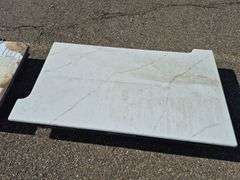 Slab of Granite Irregular Shape (White with Beige and Grey Veining)