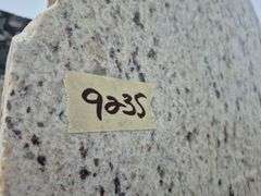 Slab of Granite Irregular Shape (White with Grey/Purple/Beige Speckled Pattern)