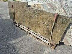Slab of Granite Irregular Shape (Brown with Grey and Black Veining Pattern)