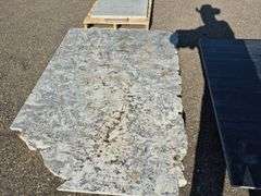 Slab of Granite Irregular Shape (White/Grey/Black/Beige Marbling Pattern)