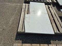 Slab of Granite Irregular Shape (Whitish with Black Stripes in Color)