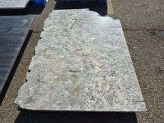Slab of Granite Irregular Shape (White/Grey/Black/Beige Marbling Pattern)