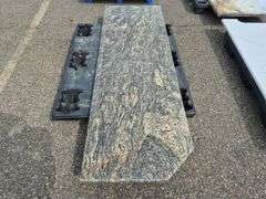 Slab of Granite (Grey/Black/Beige Veining Pattern)