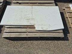 Slab of Granite Irregular Shape (Whitish with Black Stripes in Color)