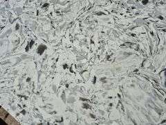 Slab of Granite (White with Grey Marbling Design)