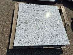 Slab of Granite (White with Grey Marbling Design)