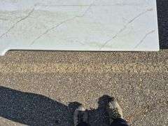 Slab of Granite Irregular Shape (White with Beige and Grey Veining)