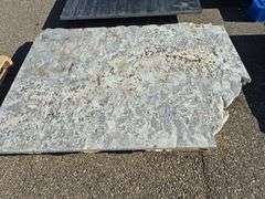Slab of Granite Irregular Shape (White/Grey/Black/Beige Marbling Pattern)