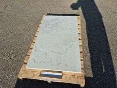 Slab of Granite (White in Color with Grey Veining Pattern)