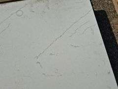 Slab of Granite Irregular Shape (Whitish with Black Stripes in Color)