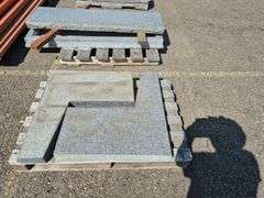 2 Pallets containing 5 Pieces of Granite (Grey/White Speckled type Pattern)
