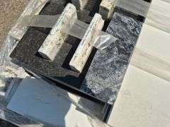 Pallet of Assorted Granite Slabs of Varying Shapes, Sizes and Colors