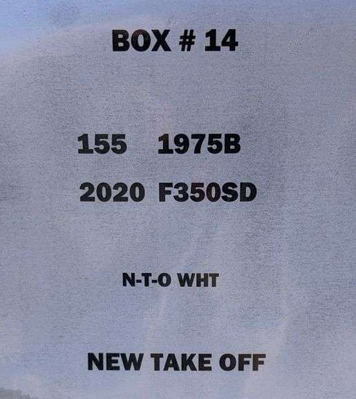 2020 F350SD Box/White (New Take-Off)