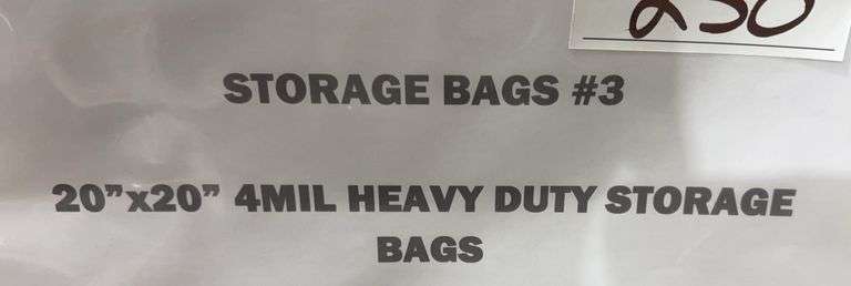 Pallet of 20"x 20" 4MIL Heavy Duty Storage Bags