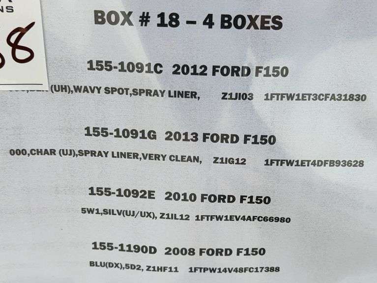 4 Units of Pick-up Truck Boxes (Diff. Year and Model)