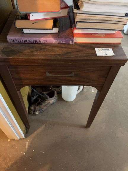 Assorted Books and Side Table