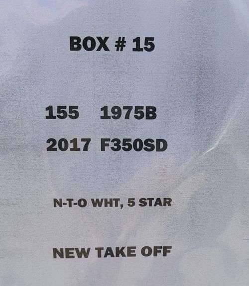 2017 F350SD Box/White (New Take-Off)