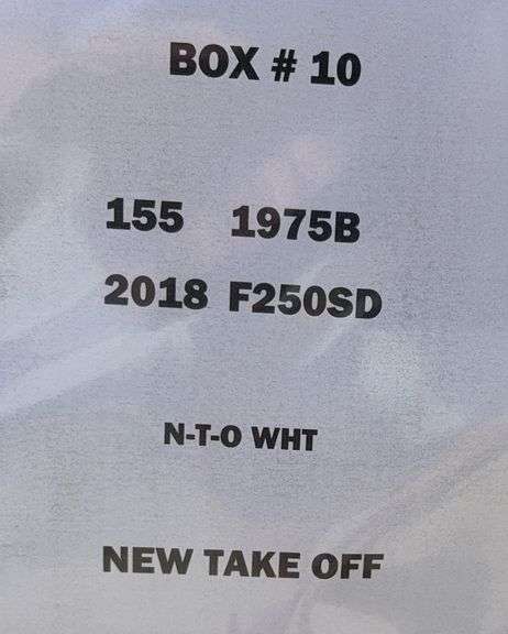2018 F250SD Box/White (New Take-Off)