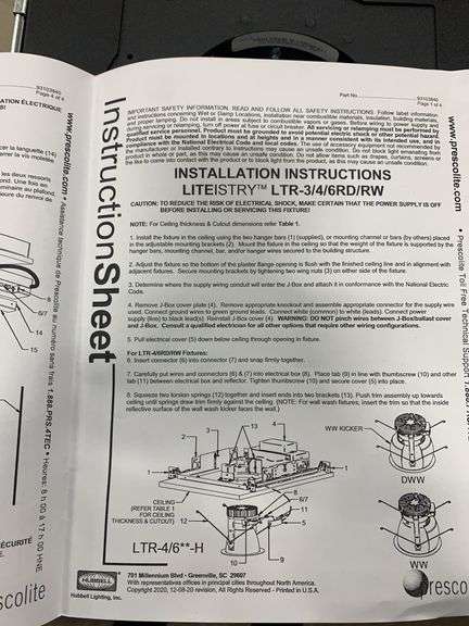 Prescolite Housing/Junction Box for Recessed Lighting (4x unusued)