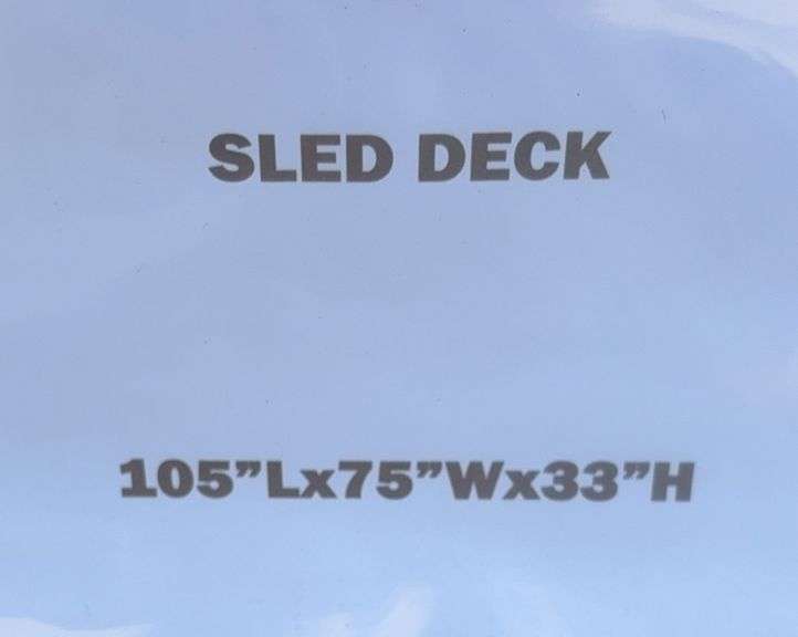 Extendable Sled Deck w/ Ramps (105"Lx75"Wx33"H)