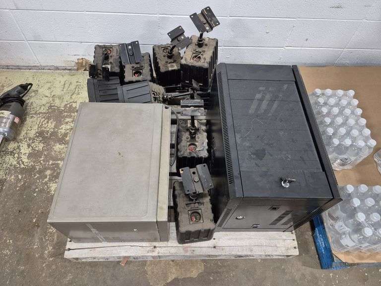 Microwave, 9 Wall Mounted Speakers, Storage Unit for Computer Hardware, Sony Amplifier