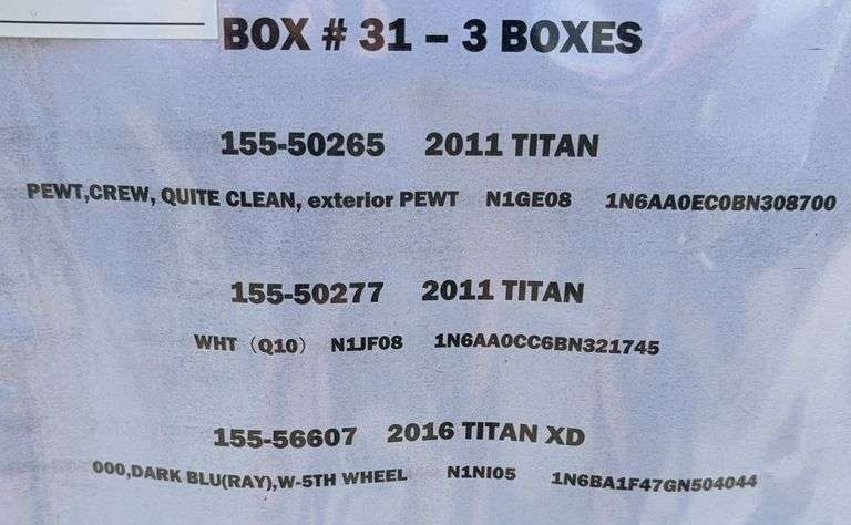 Pick-up Truck Boxes (3 Units)