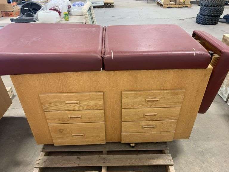Examination Table with Wooden Storage