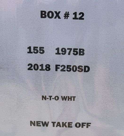 2018 F250SD Box/White (New Take-Off)