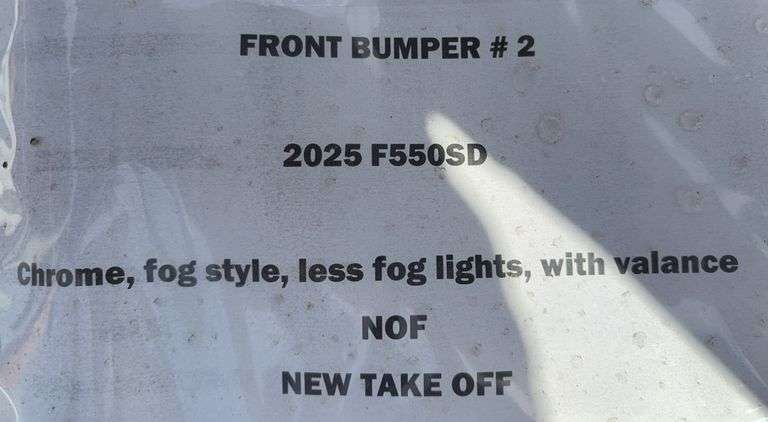 2025 F550SD Front Bumper (New Take Off)