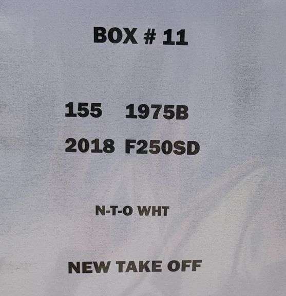 2018 F250SD Box/White (New Take-Off)