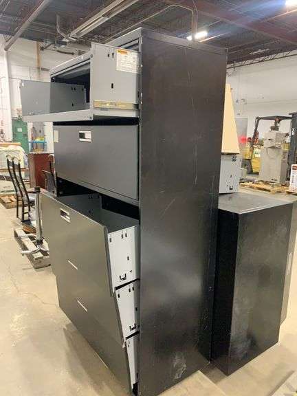 Black Metal Filing Cabinet (x2)