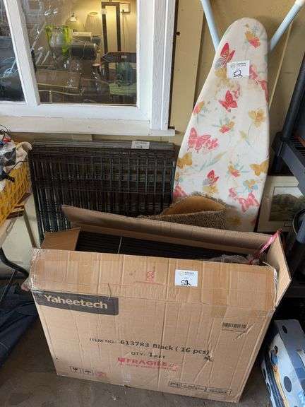 Yaheetech Black Cage and Ironing Board