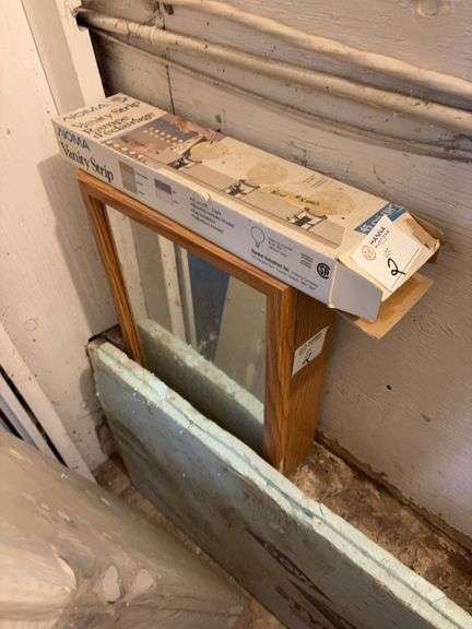 Bifold Closet Door, Medicine Cabiner w/ Mirror and Vanity Strip