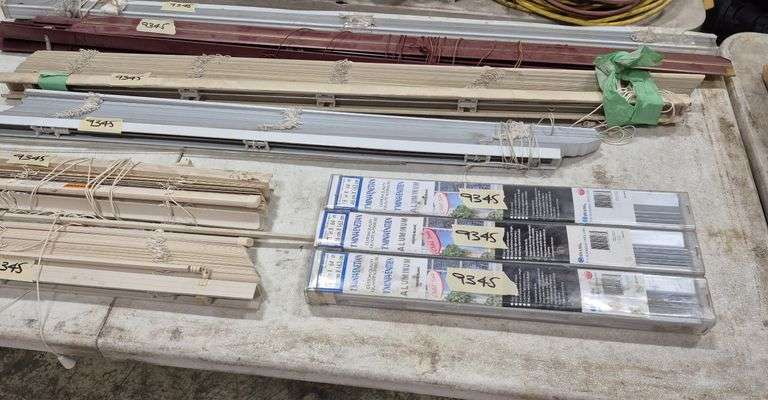 6 Sets of Used Horizontal Blinds & 3 Sets of White Unopened Horizontal Blinds