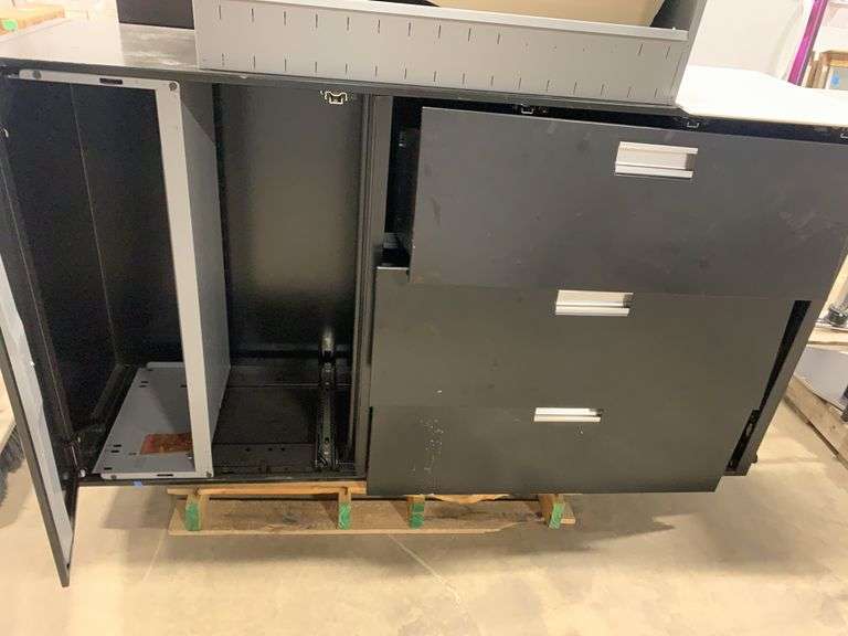Black Metal Filing Cabinet (x2)