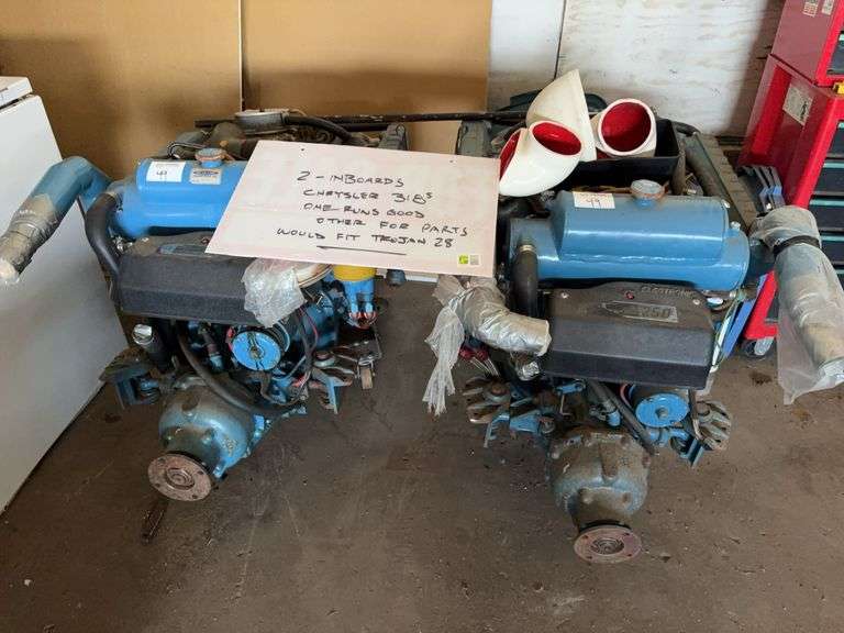 (2) Inboard Chrysler 318 Engines for Trojan 28 Boat
