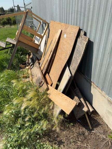 Assorted Plywood Sheets and Lumber