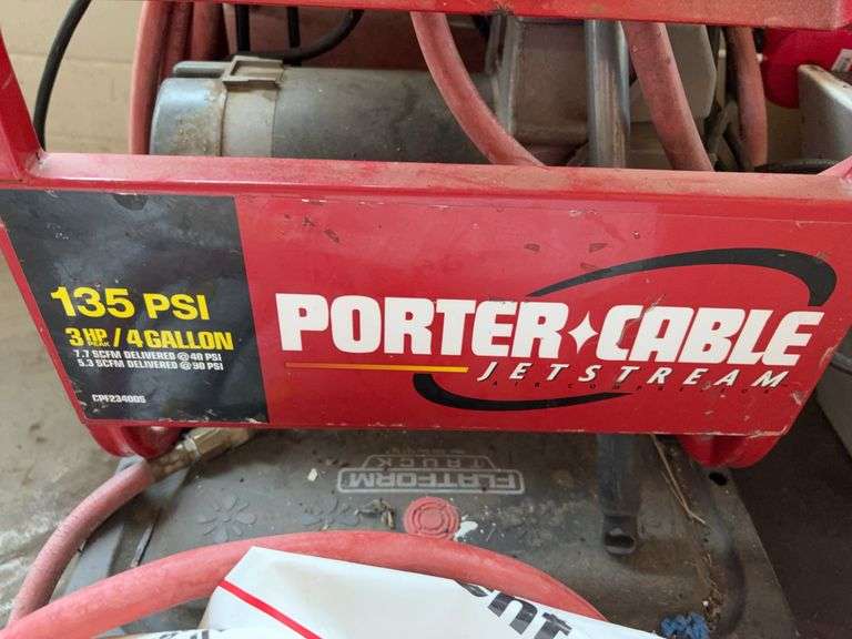 Porter-Cable Jetstream Air Compressor & All Purpose Absorbent (Used)