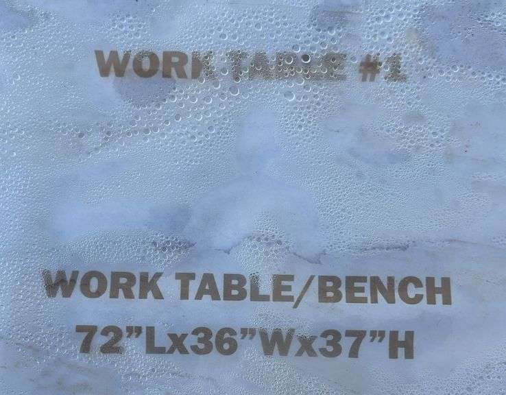 Work Table/Bench (72"Lx36"Wx37"H)