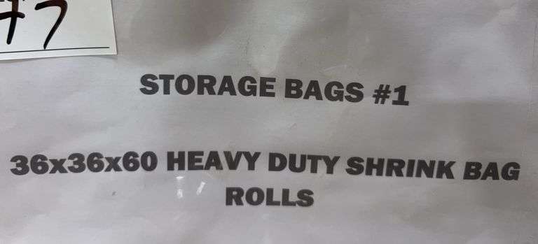 Pallet of 36x36x60 Heavy Duty Shrink Bag Rolls