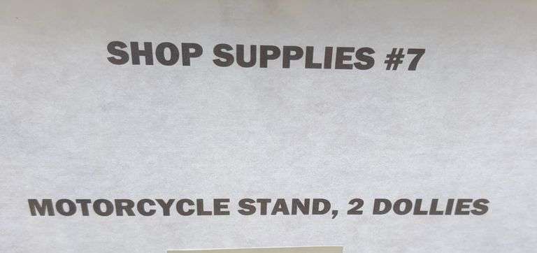 Motorcycle Stand and 2 Dollies