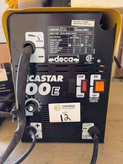Decastar 100E Welding Machine and Welding Helmet